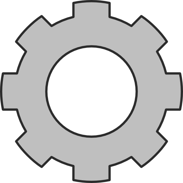 Worker Cog Clip Art At Clker - Cog Clipart (600x600)