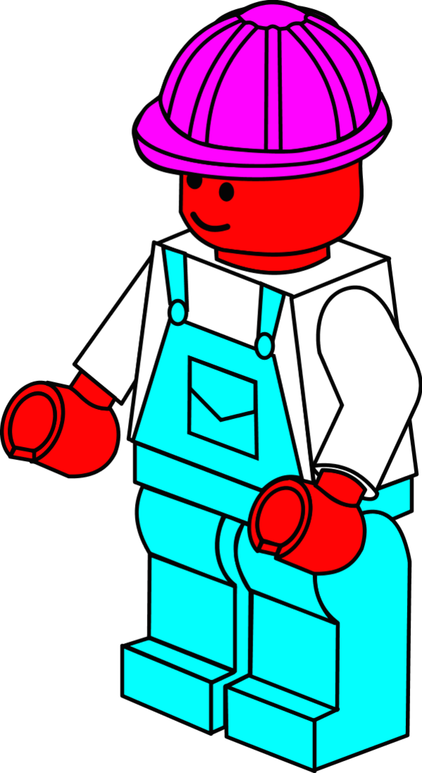 Lego Town Worker Clipart - Girl Lego Characters Colouring Pages (600x1098)