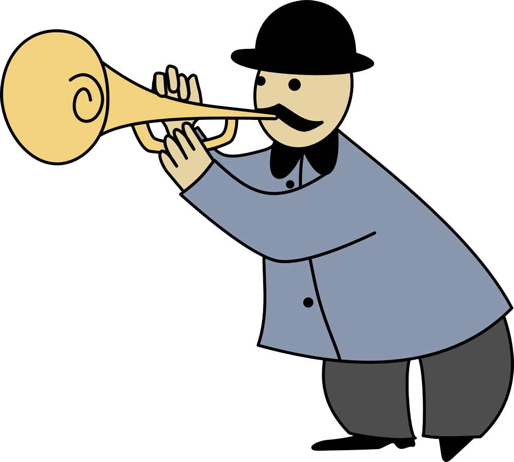 Person Playing Trumpet Clipart (1000x898)