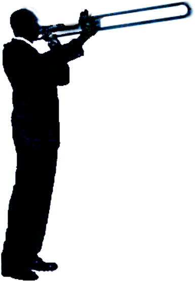 Sinatra - Trumpet - Silhouette Tromboniste (450x619)