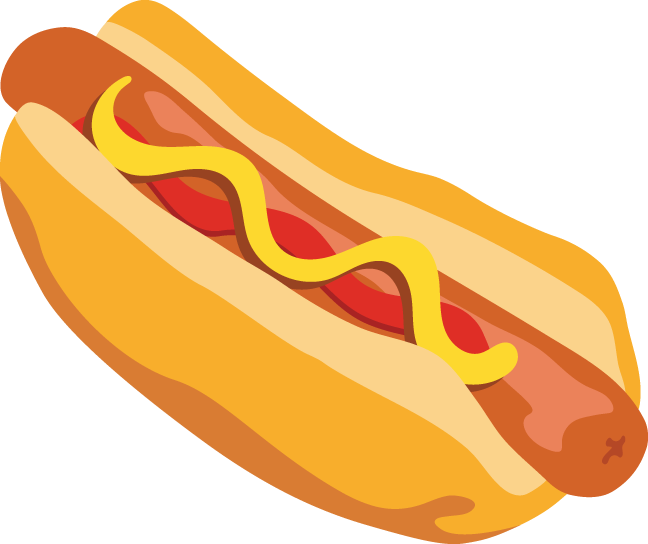 Sausage In Bun Clipart (728x611)