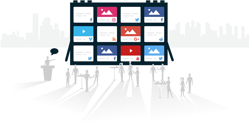 Spark Conversations At Your Events With A Social Wall - Social Wall Home Page (900x403)