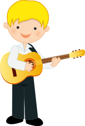 Música - Minus - Niño Tocando Guitarra Png (286x423)