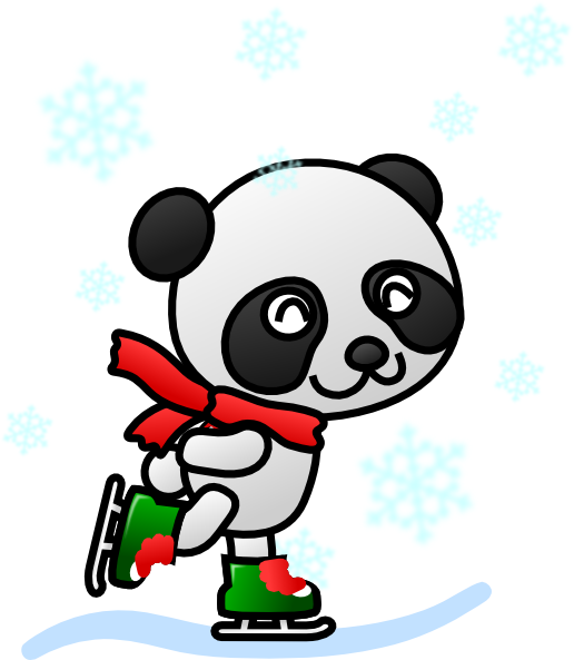 Skating Panda Note Cards (pk Of 20) (516x593)