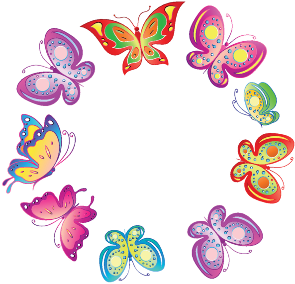 Papillons - Design On Butterfly With Flower (600x600)