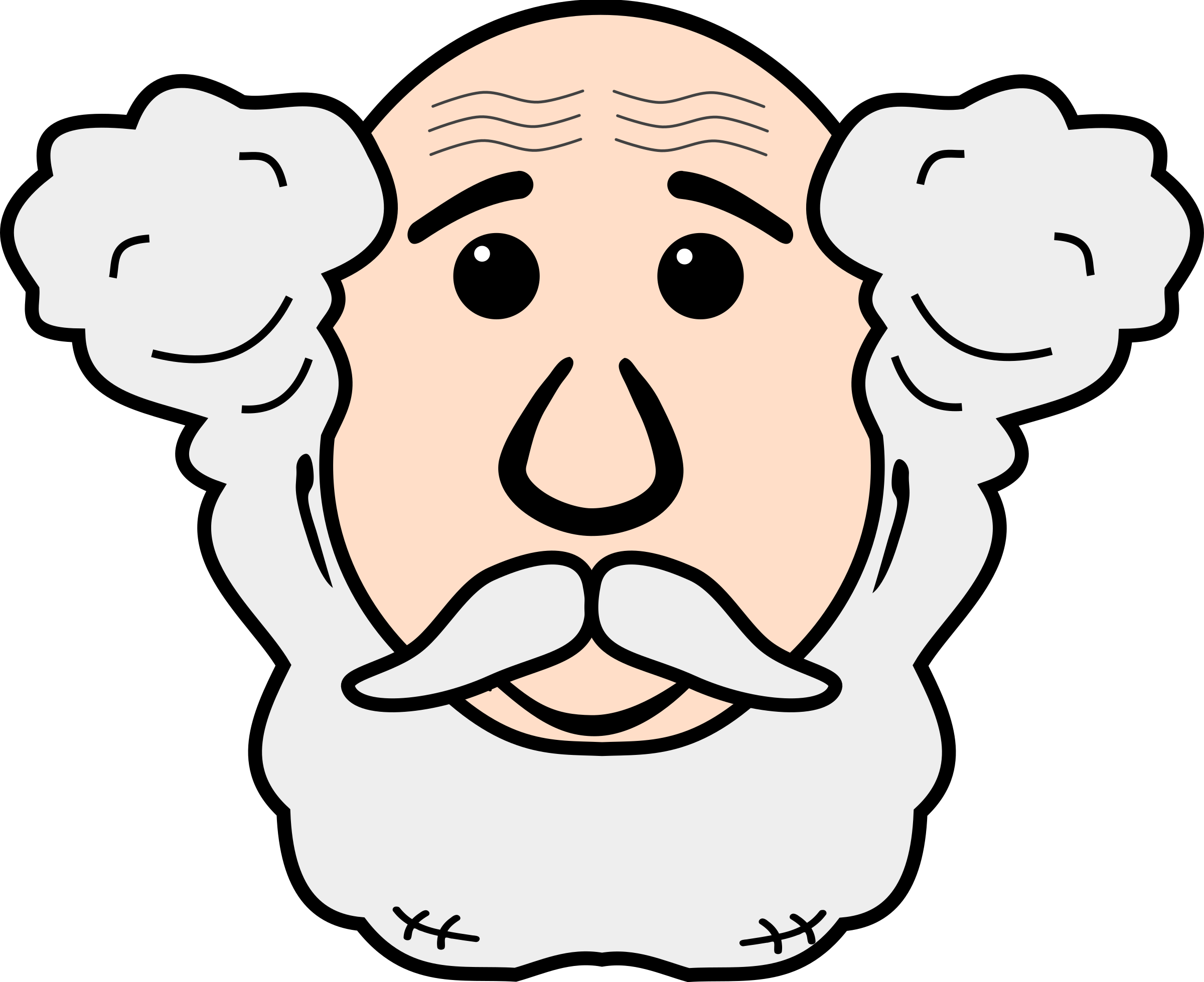 Big Image - Grandpa Face Clipart (2400x1959)