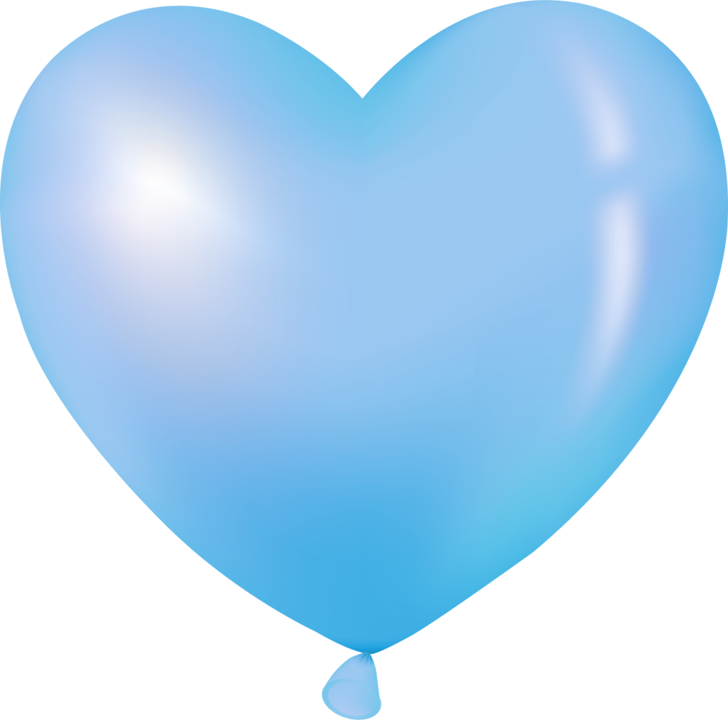 Blue Heart Balloon - Heart Balloon Clip Art (1024x1012)