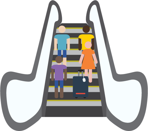Escalator Clipart - Escalator Clipart (474x418)