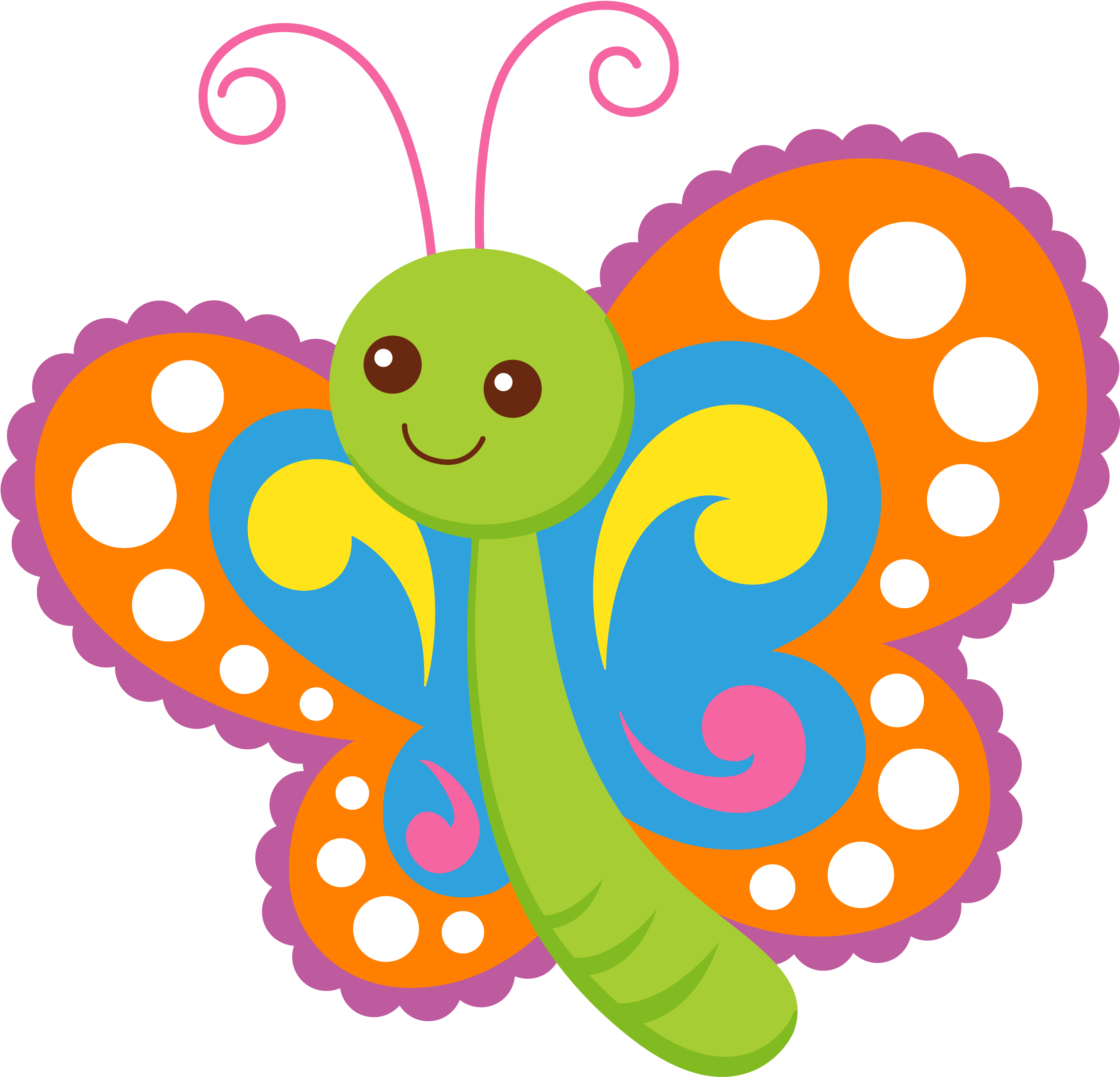 Butterfly Clipart For Kids - Butterfly Cute Clipart (2418x2301)