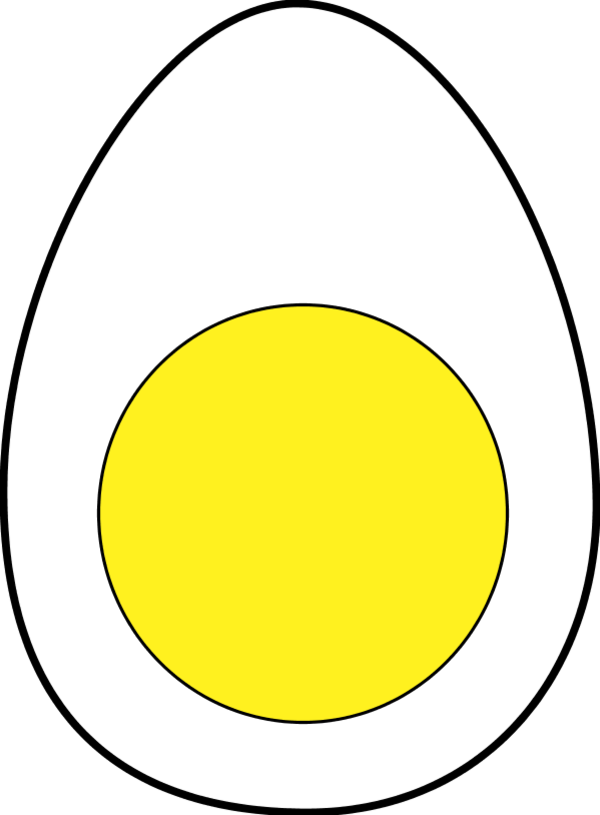 Boiled Egg - Hard Boiled Egg Clipart (736x1000)