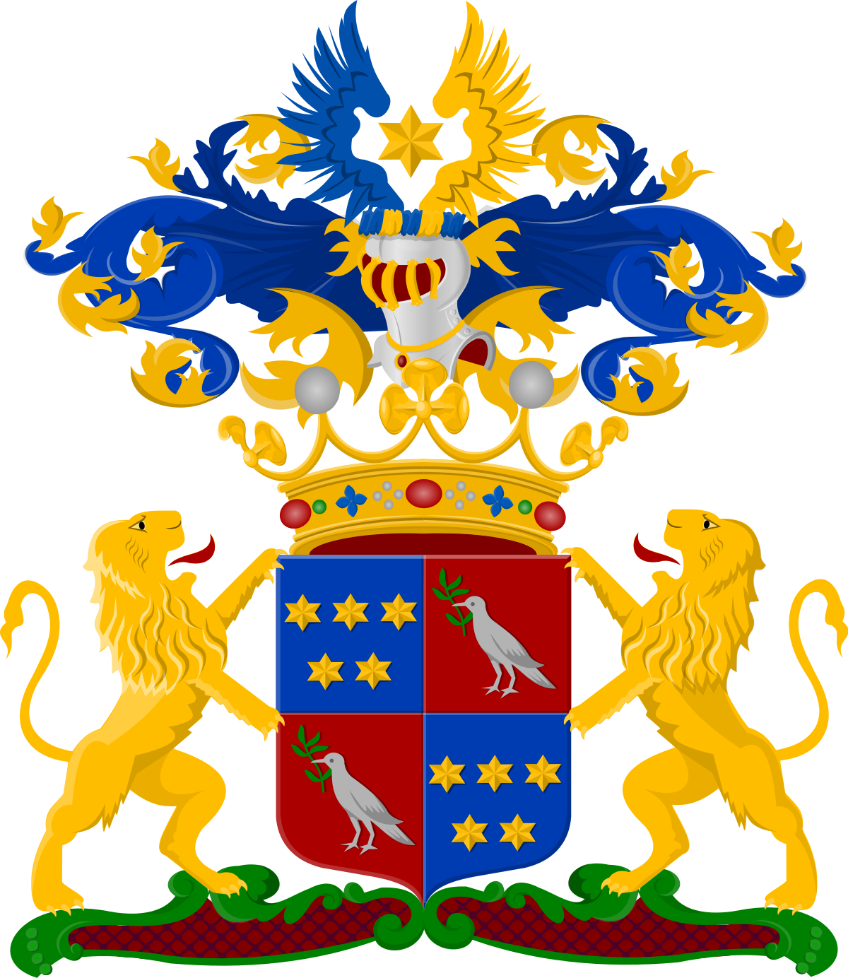 Van Den Bosch Family Crest (1200x1384)