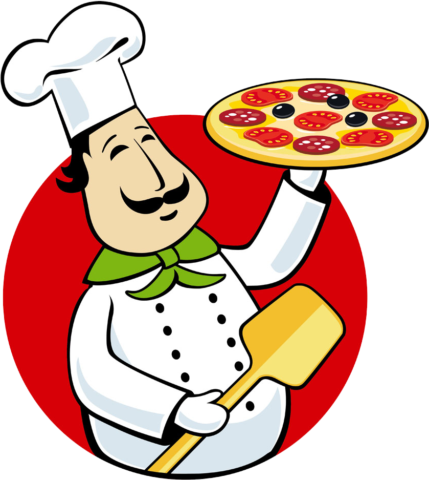 Pizza Delivery Italian Cuisine Chef Clip Art - Italian Pizza Chef Png (1000x1000)