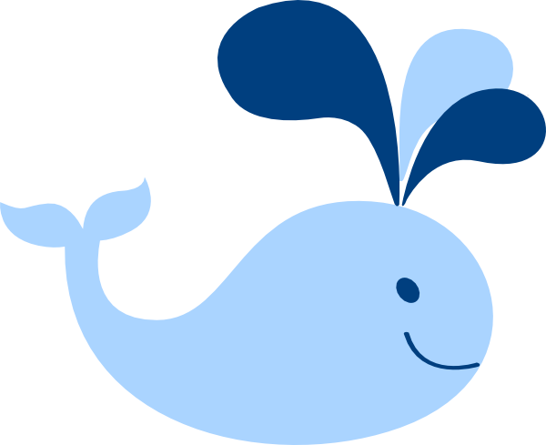 Whale Baby Shower Clip Art 242510 - Baby Blue Whale Baby Shower (600x489)