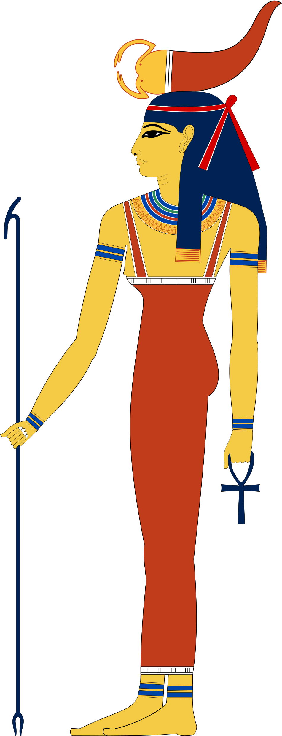 Ancient Egyptian God Isis (1200x2537)