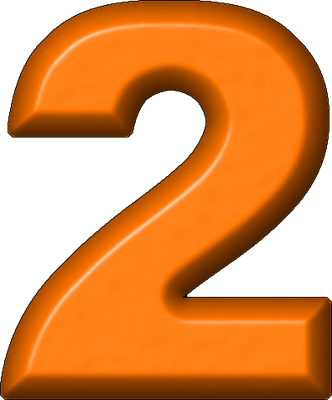 Orange Clipart Number 2 - Orange Number 2 Clipart (332x400)
