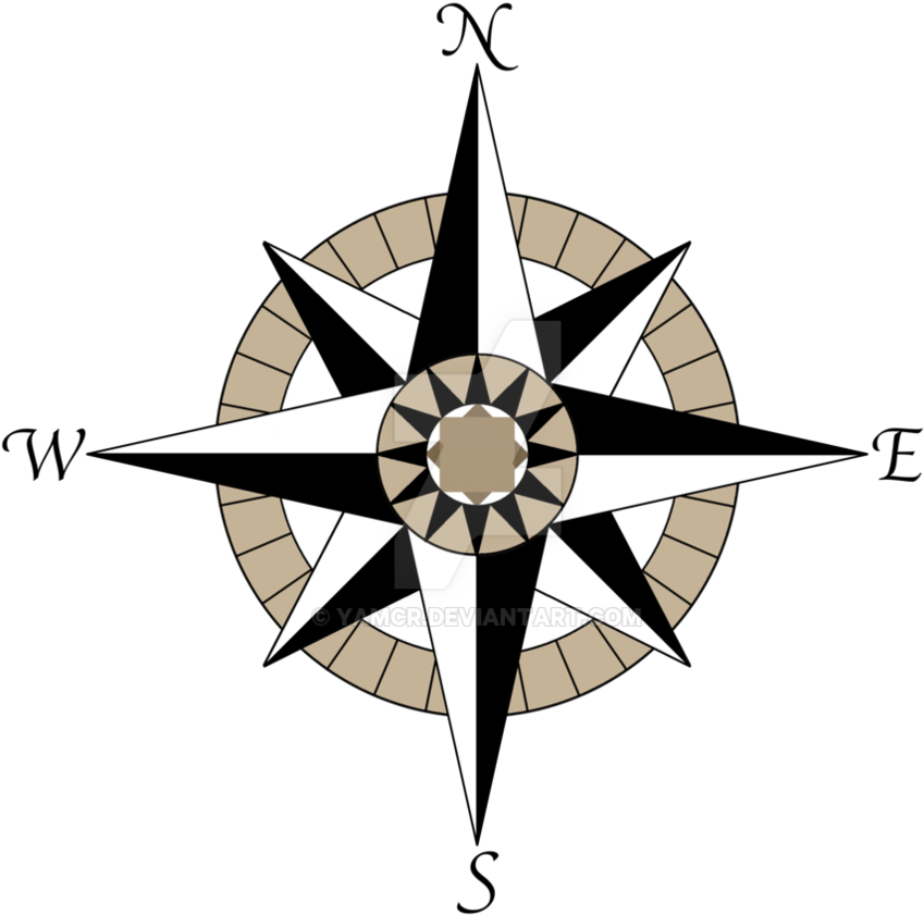 Compass Rose Tattoo Design By Yamcr On Deviantart - Compass Rose Transparent Background (894x894)