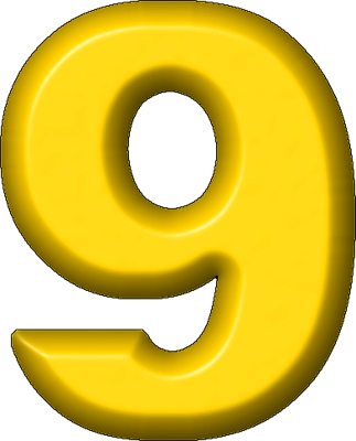 Number 9 Yellow Clipart (323x400)