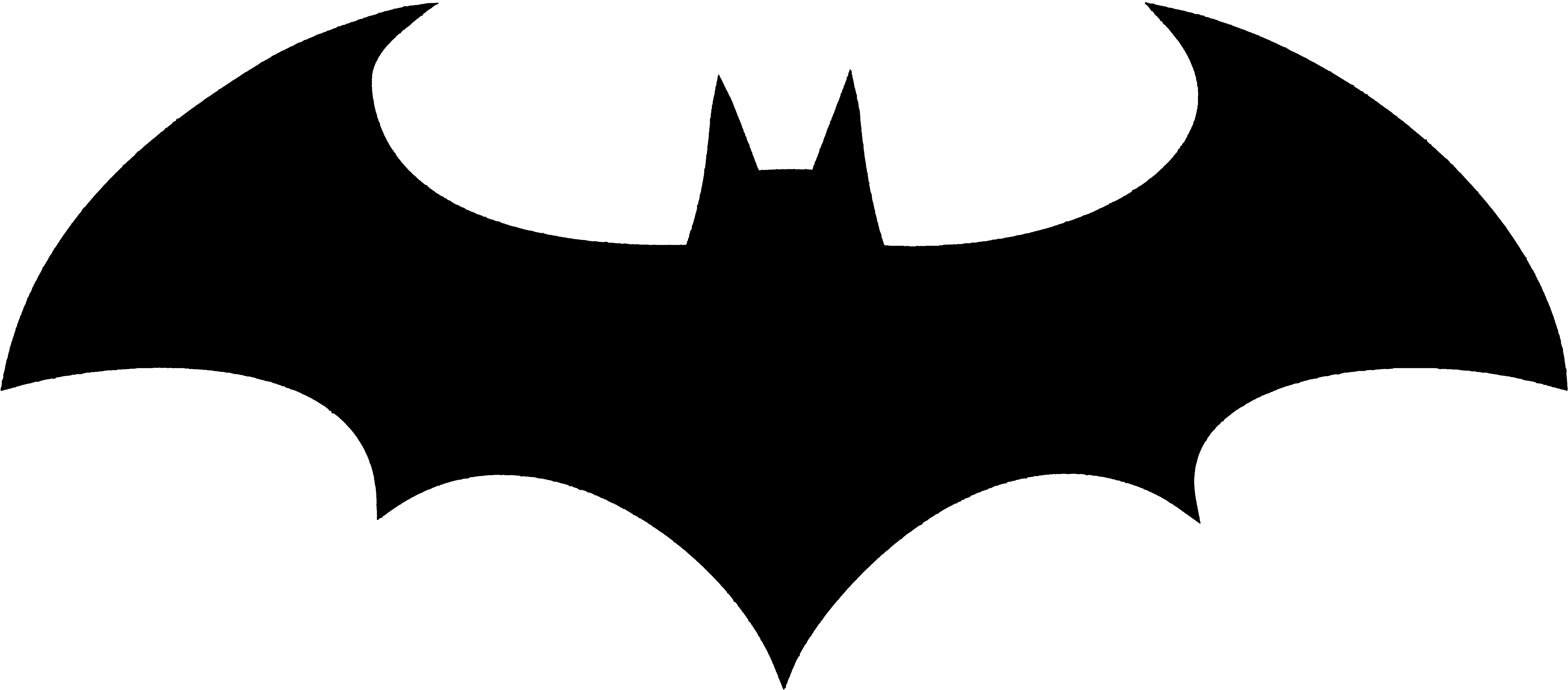 Dark Black Batman Symbol Tattoo On Chest - Logo Batman Arkham Origins (5626x2530)