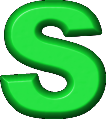 Letter S In Green (354x400)