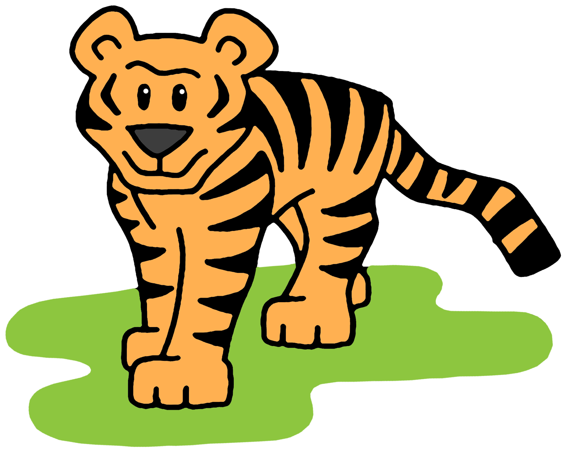 Cartoon Bengal Tiger (2000x1806)