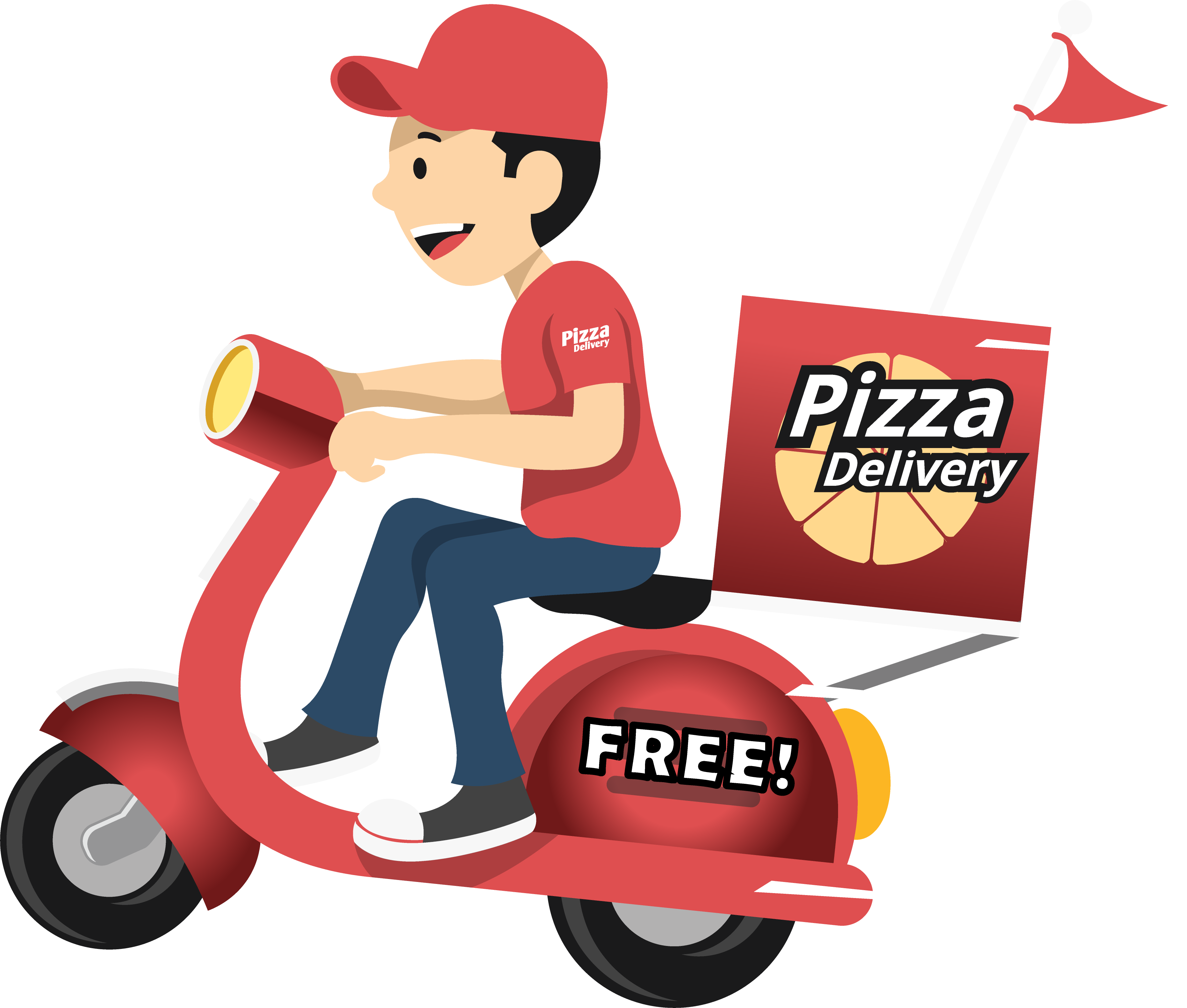Free Delivery - Pizza Free Delivery Logo (3616x3071)