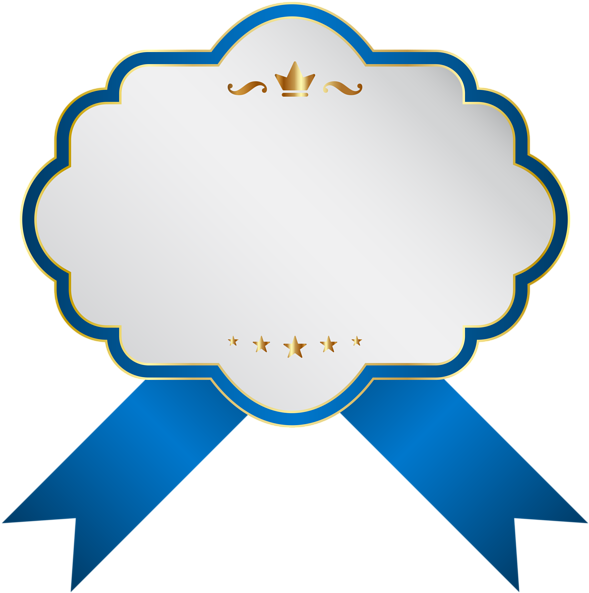 White Green Label Png Clip Art Image - Blue And White Label (596x600)