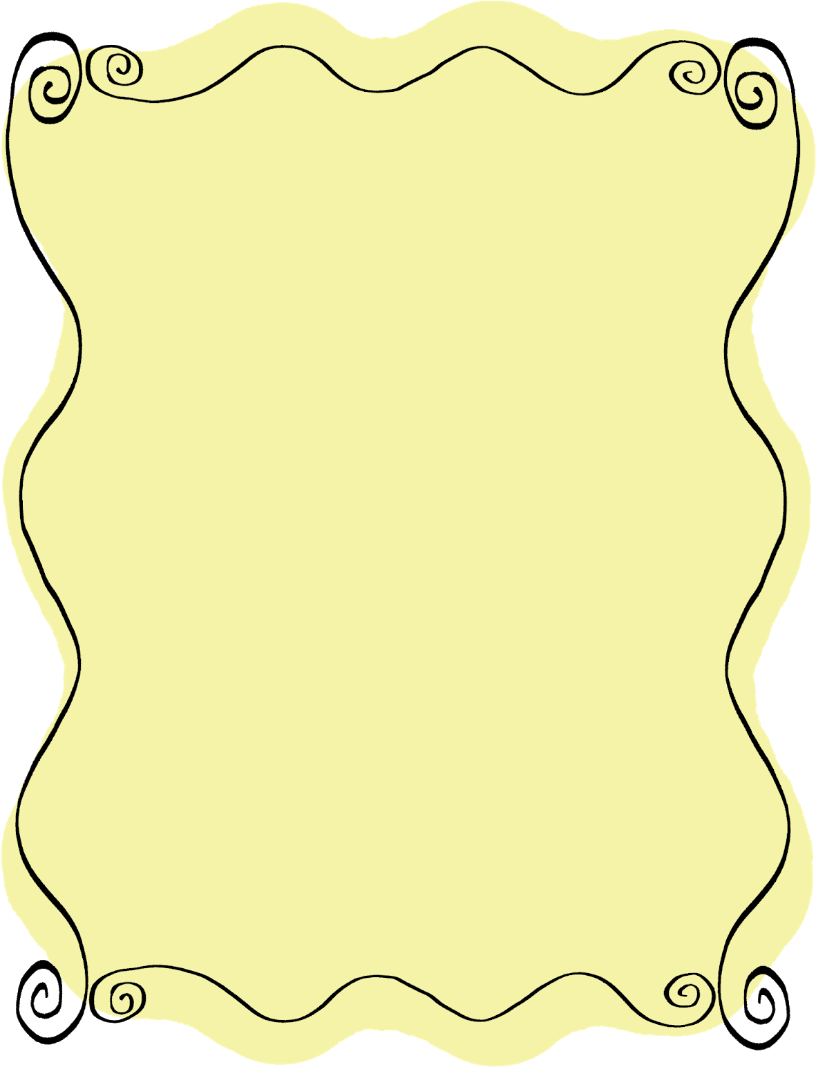 Doodle Labels Frames Scrapbooking Wavy Line Art Digital - Drawing (1237x1600)