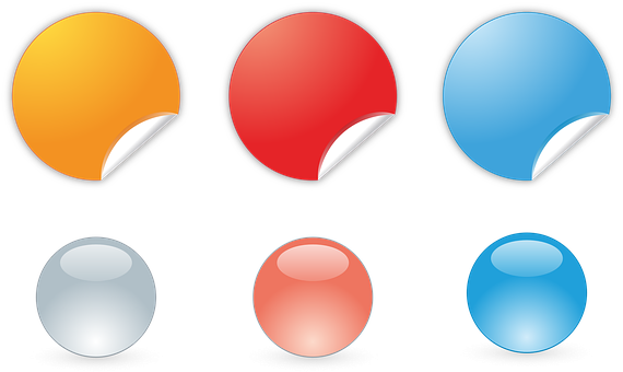 Labels Sticker Button Ball Bubble Online R - Clip Art Sticker (570x340)