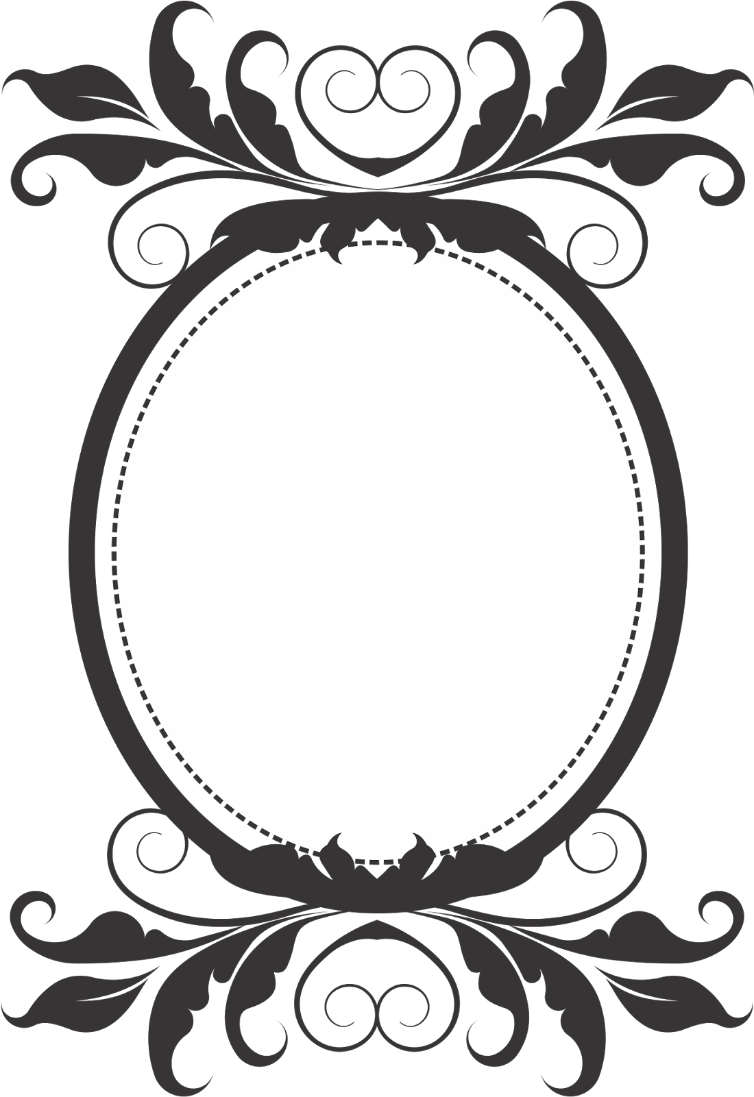 Layouts, Templates, Frames, Vintage, Searching, Png, - Monograma Fundo Transparente Png (1194x1600)