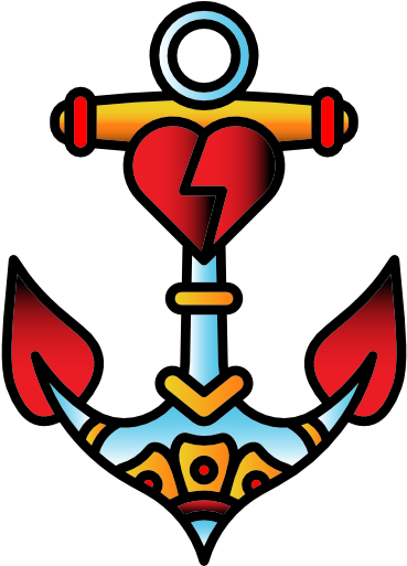 Anchor Free Icon - Old School Tattoo Anchor (512x512)