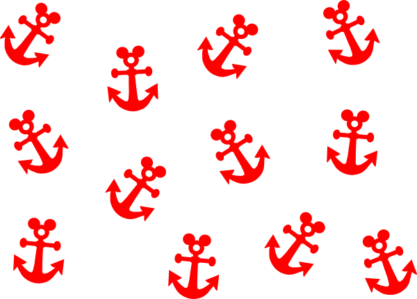 Red Anchor Clipart - Red Anchor Clip Art (600x430)