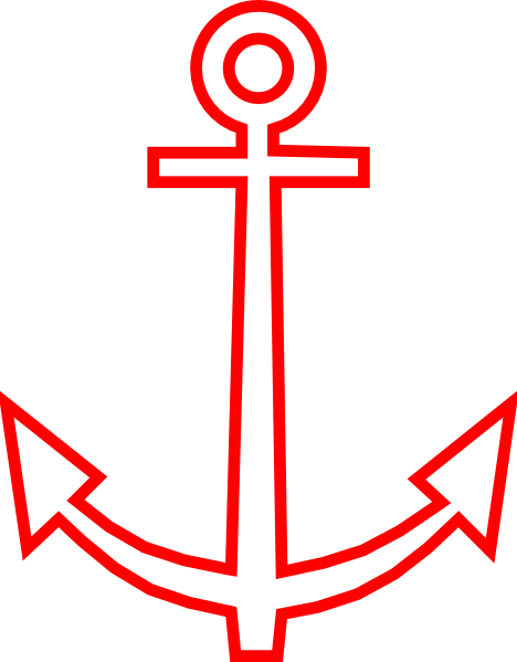 Anchor Clipart Red Anchor - Anchor Red (468x599)