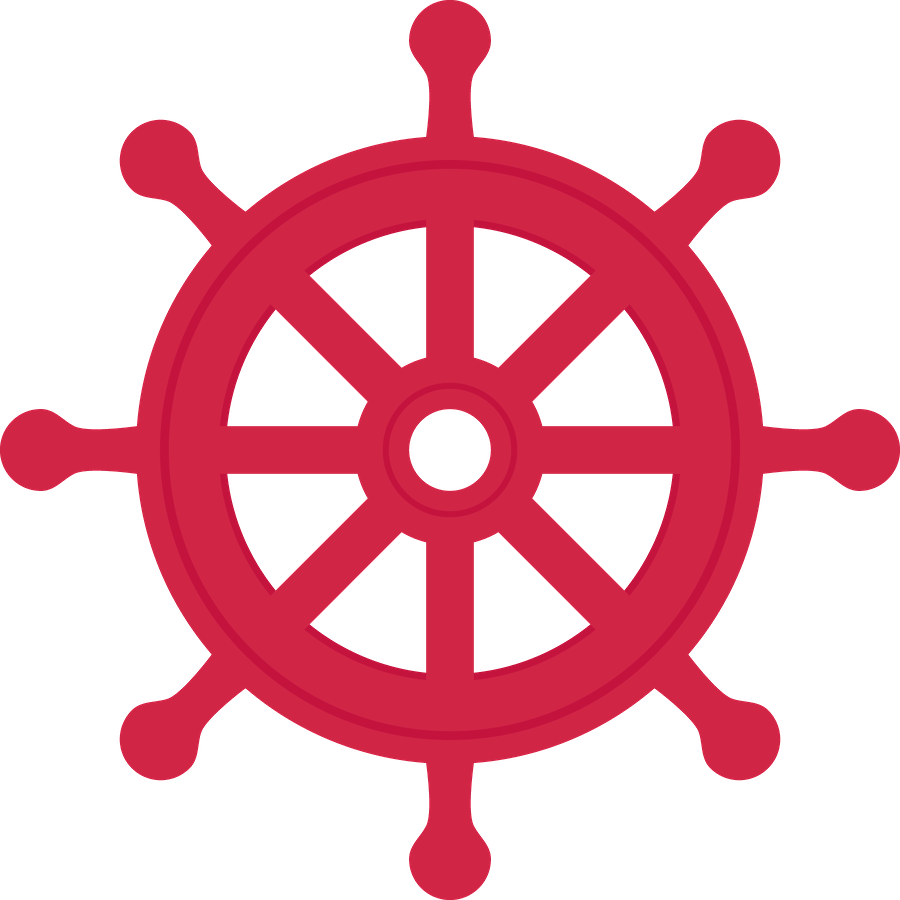 Anchors ⚓☆╮ - Red Ship Wheel Clip Art (900x900)