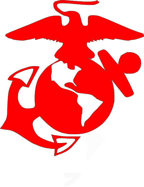 Usmc Red Clip Art At Clkercom Vector Online Royalty - Marine Corps Emblem Clip Art (462x599)