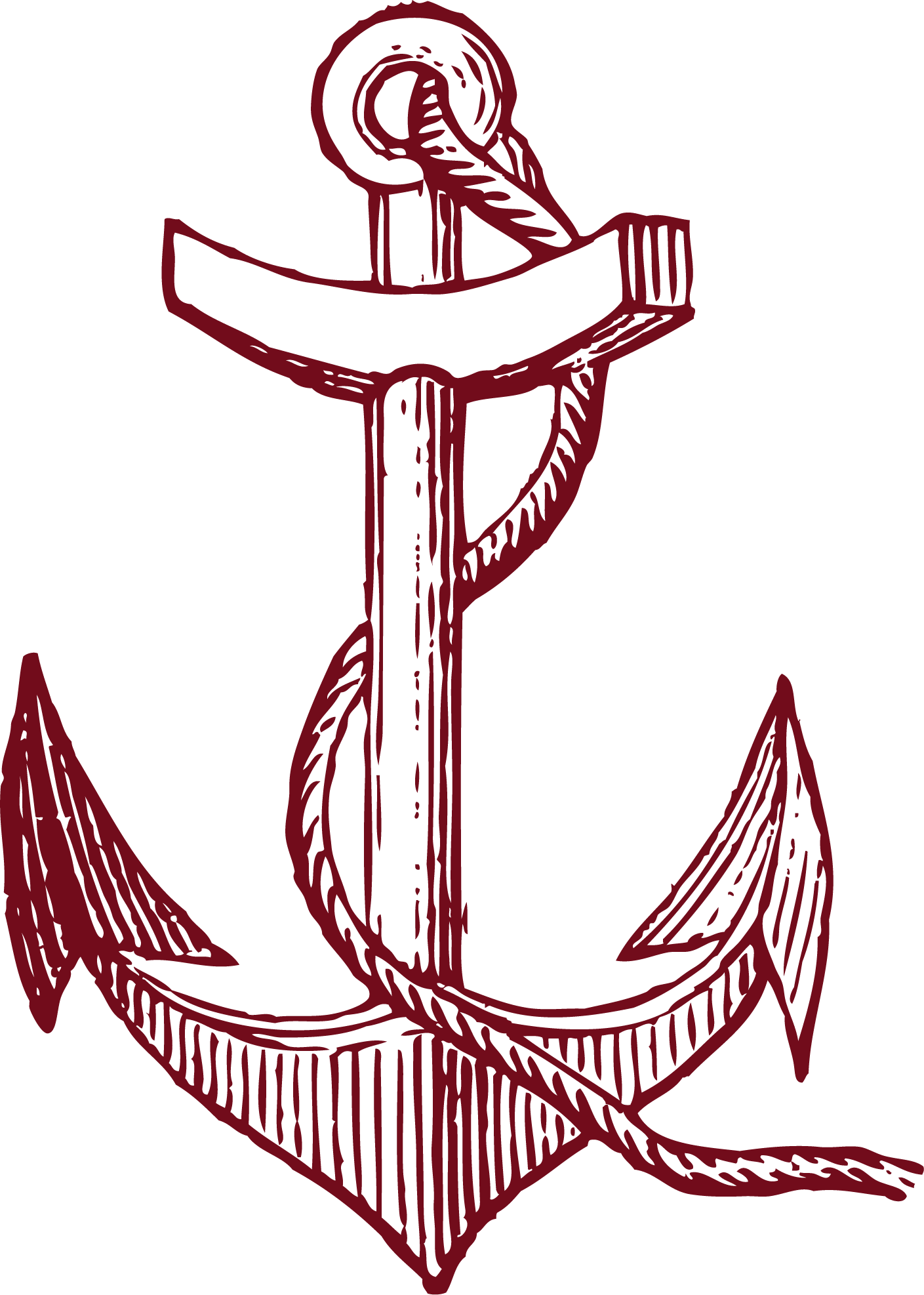 Sailor Tattoos Anchor Drawing Clip Art - Stickalz Llc Anchor Nautical Decor Vinyl Sticker Wall (1409x1974)
