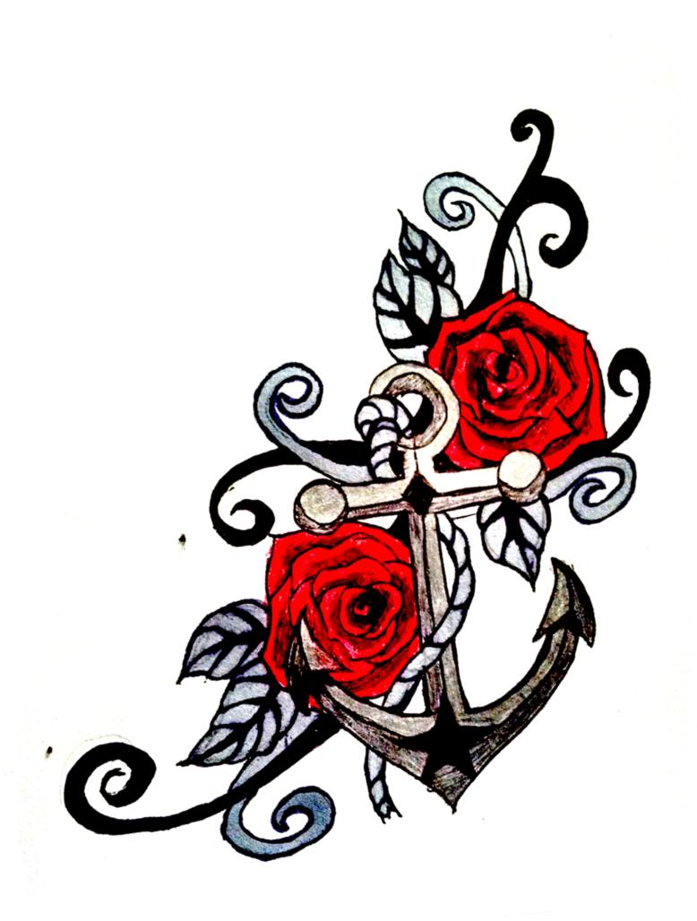 Rose And Anchor 6 By Speleochick - Rose Anchor (778x1028)