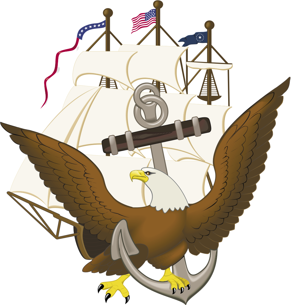 Anchor, Constitution, And Eagle - Navy Eagle And Anchor (977x1024)