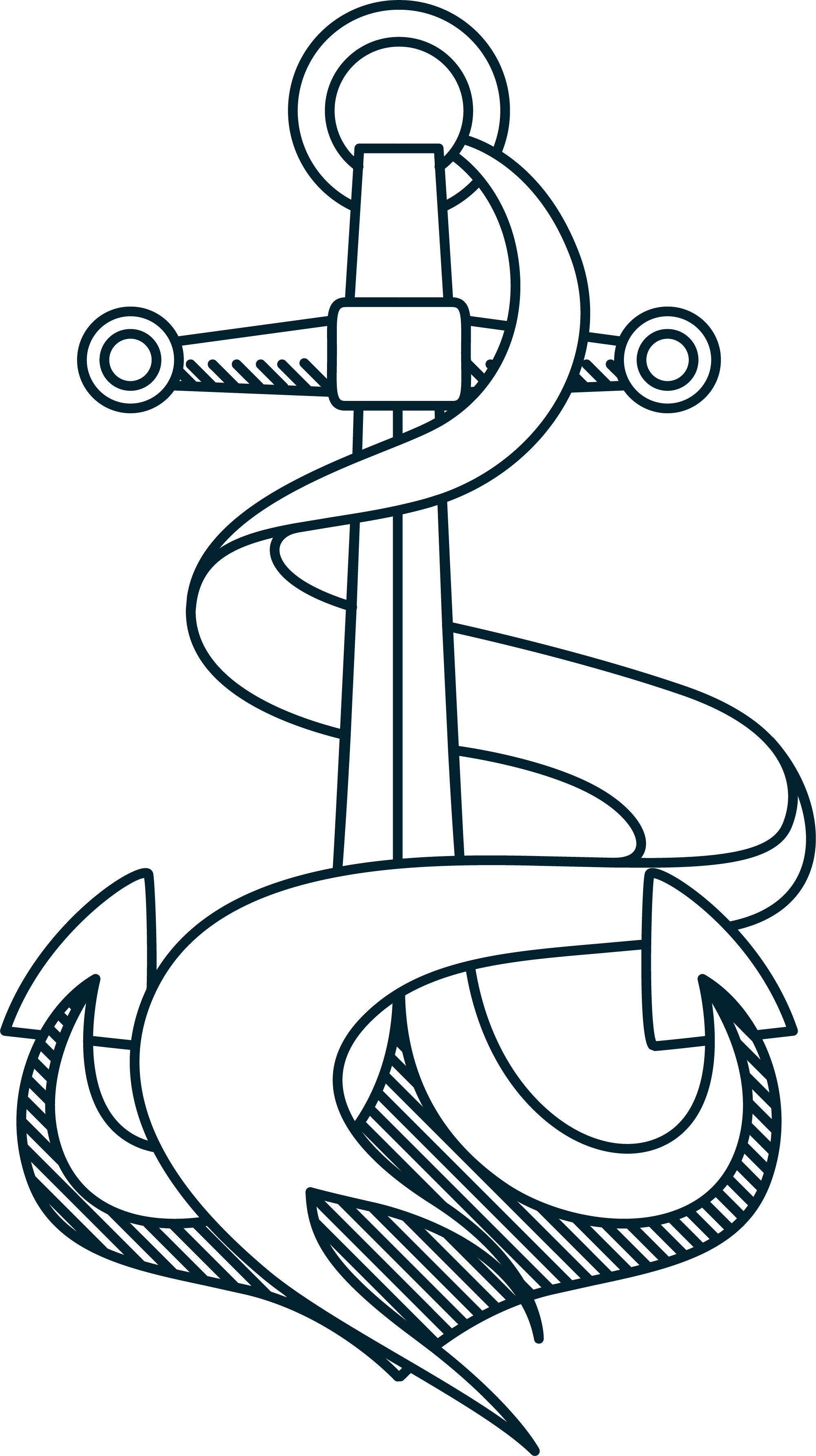 Anchor Rope Clip Art - Drawing (2001x3570)