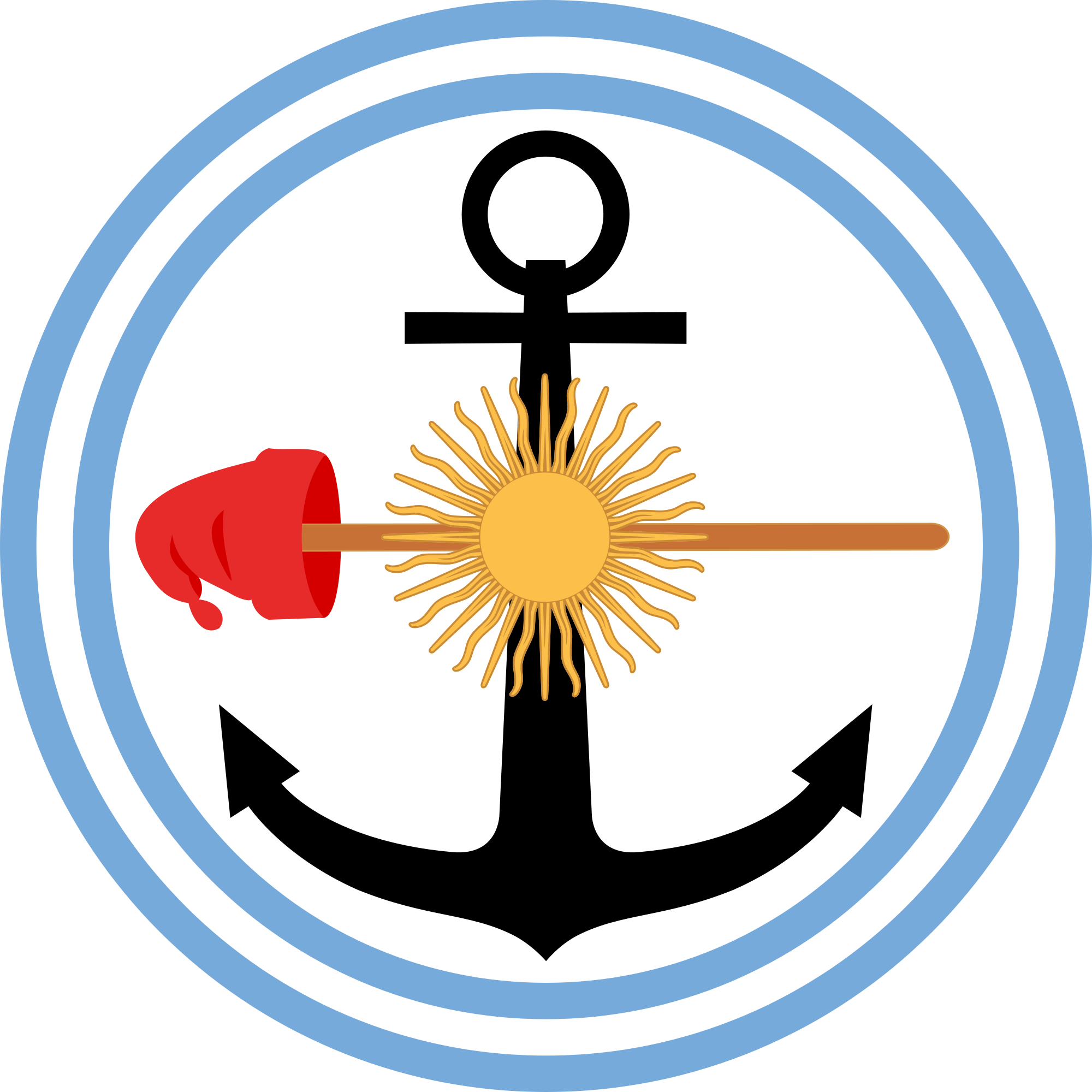 Roundel Of Argentina - Aviacion Naval Argentina Escudo (2000x2000)