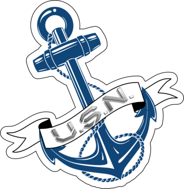 United States Navy Usn Anchor Sticker - Jesus Is The Anchor Clip Art (380x390)