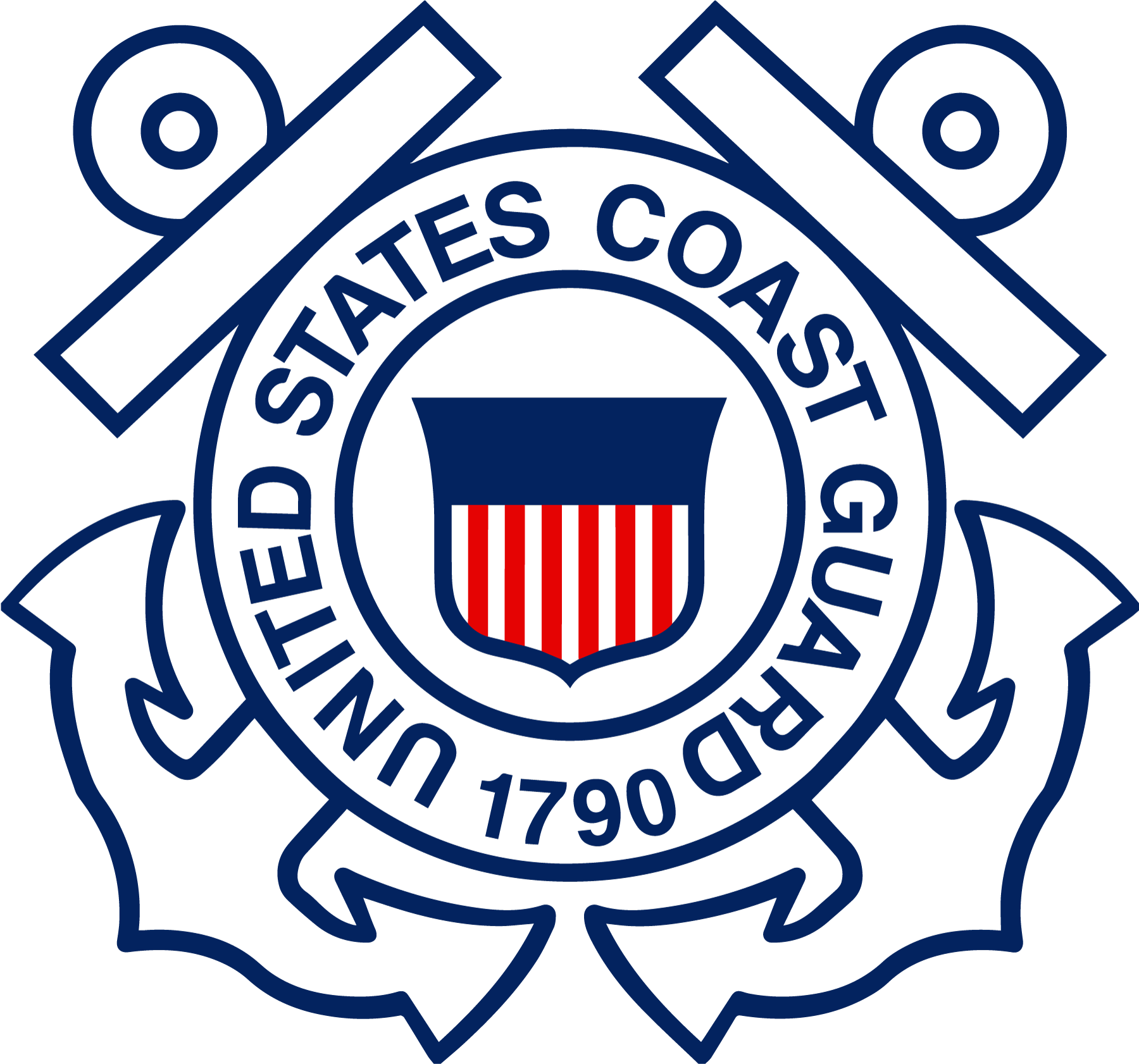 Navy Clipart Coast Guard - United States Coast Guard Logo (1800x1682)