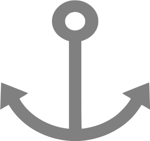 Gray Anchor 3 Icon - Full Black Aviator Sunglasses (512x512)