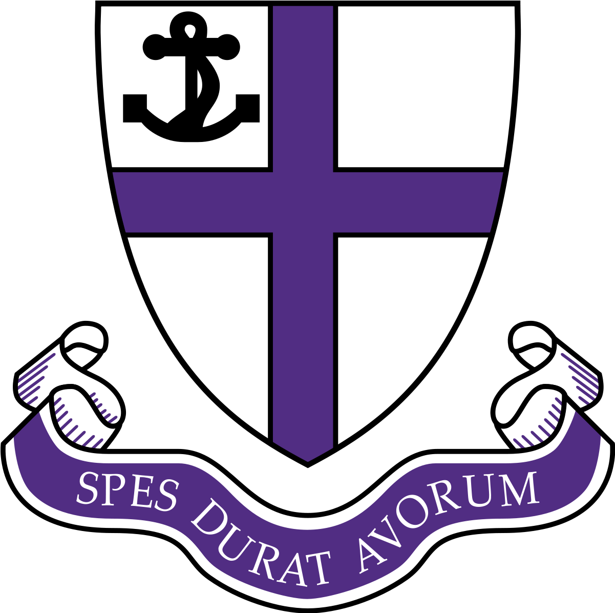 Mauve Clipart Anchor - Kimbolton School Logo (2000x2076)