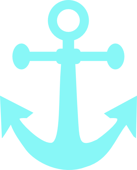 Anchor Clip Art At Clker - Navy Blue And White Pillow (480x596)