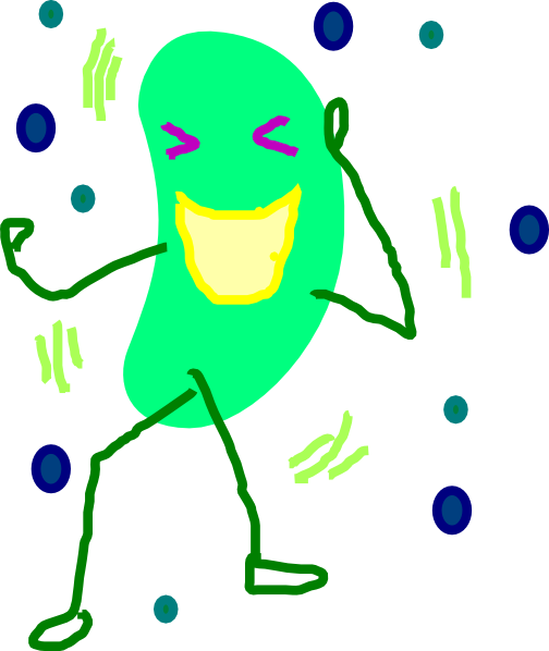 Green Jelly Bean Laugh Clip Art At Clker - Laughing Jelly Bean (504x598)