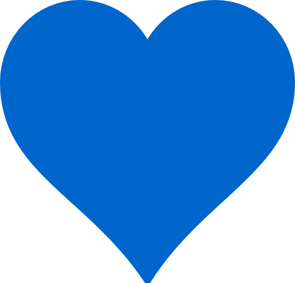 Blue Heart Clipart - Blue Heart Clipart (600x576)