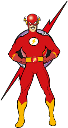 Flash Superhero Cliparts - 閃電 俠 卡通 版 (518x518)
