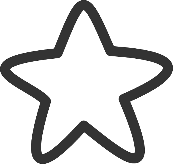Starfish - Clipart - Black - And - White - Star Clipart Black And White (600x570)