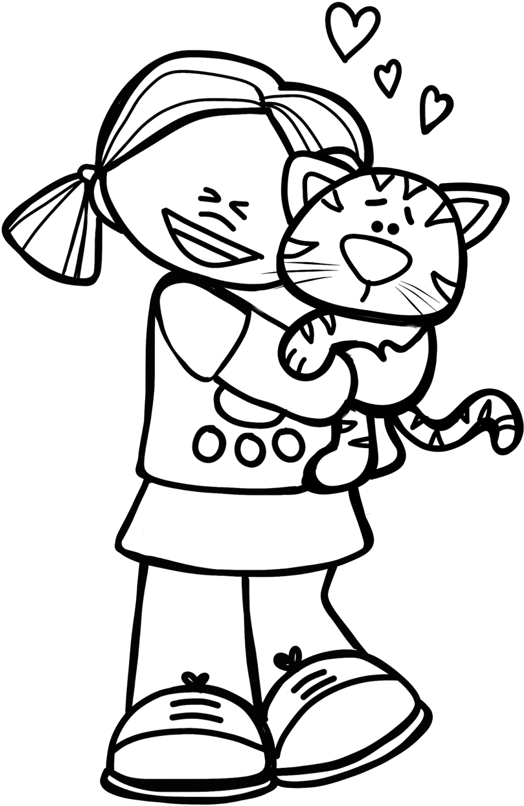 Love Your Pet Day Graphic - Educlips Black And White (1040x1600)