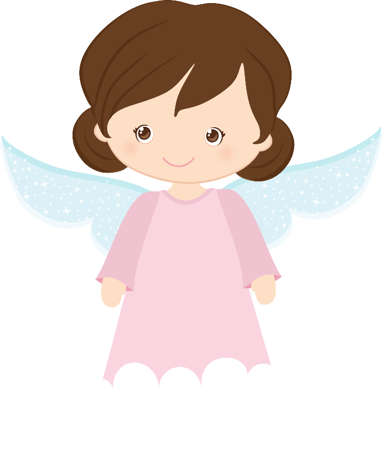 Girl Angel Cliparts - Desenho Anjinho Menina (750x900)